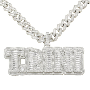 Colgante de Diamantes Estilo Hip Hop, Plata S925, Certificado IGI, Personalizado, con Diamantes Engastados, Corte Baguette, para Hombre - Product Image 5