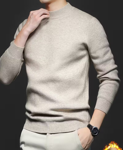 Men's Crew Neck Polyester Terry Fabric Breathable Pullover Solid Color Casual Oversized Fit Winter Wear - Product Image 3