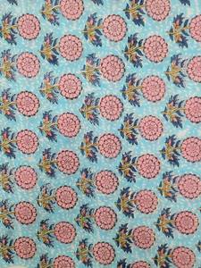 Tissu en coton tricoté écologique imprimé à la main, motif Mughal Butta, large, pour robes et couture pour enfants et femmes, idéal comme cadeau - Product Image 4