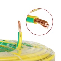 Cable Eléctrico de Cobre Sólido Libre de Oxígeno H07V-U de 450/750V, Aislamiento de PVC, 4/6mm2, IEC 60227-5, para Instalaciones Domésticas