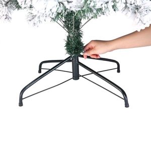 Albero di Natale Artificiale Non Illuminato da 2,4 m, 1300 Rami, Effetto Neve, con Base Pieghevole, Accessori Robusti per Albero di Natale - Product Image 4