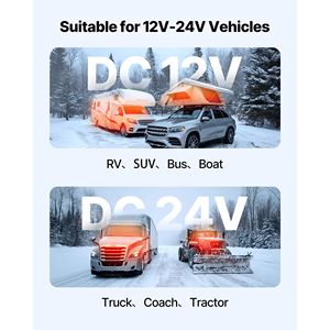 Chauffage d'air diesel 8 kW DC12 24V à chauffage rapide avec télécommande, écran LCD bleu, faible bruit pour système de préchauffage de camping-car - Product Image 2