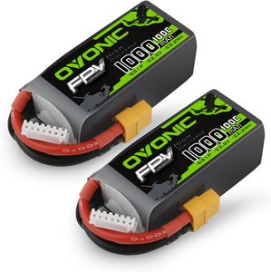 OVONIC 6S 1000mAh 100C 22.2V Lipo <b>Battery</b> XT60 for FPV Racing <b>Drone</b> Quadcopter - Product Image 1