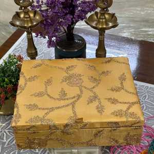 Luxurious Beaded 100% Cotton Fabric European Style Jewelry <b>Storage</b> <b>Boxes</b> - Product Image 6