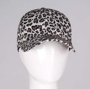 Gorra de béisbol retro de pana cálida con estampado de leopardo, gorro de invierno grueso de felpa con visera para hombre - Product Image 3