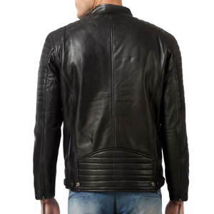 100% Genuine Leather <b>Jacket</b> Customized Logo Adjustable Zipper Leather <b>Jackets</b> Stylish Winter Streetwear <b>Men's</b> Leather <b>Jacket</b> - Product Image 2