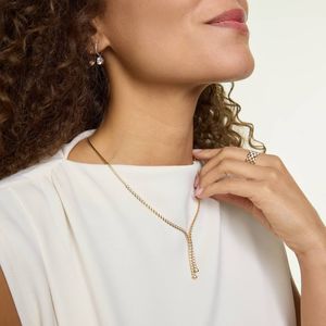 Diamond Lariat <b>Necklace</b> with 1.5 CTW Round Cut Diamonds in White Gold - Product Image 4
