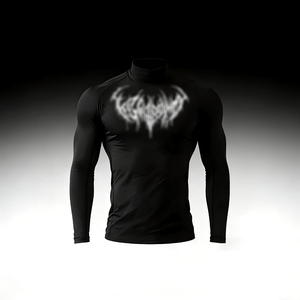 Camiseta de Compresión de Cuello Alto para Hombre, para BJJ, MMA, Surf, Gimnasio, Ropa Deportiva Elástica, Ropa de Entrenamiento de Artes Marciales - Product Image 6
