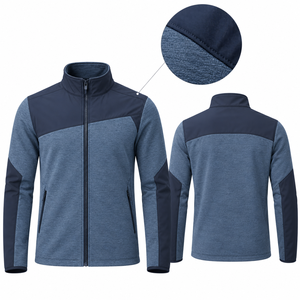 Chaqueta de entrenamiento transpirable con cremallera completa, chaqueta de calentamiento, poliéster y elastano, proveedor de ropa deportiva con logotipo personalizado, suministro al por mayor - Product Image 1
