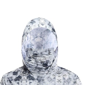 Custom Heat-Transfer Printed Front UV UPF50+ Waterproof Breathable <b>Moisture</b> <b>Wicking</b> Sun <b>Shirt</b> Polyester Hooded Long Sleeve - Product Image 5
