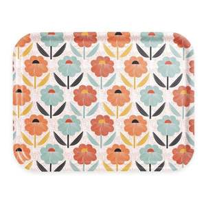 Bandeja de Servir Rectangular de Metal con Esmalte Floral Vintage, Plato para Almacenamiento de Alimentos, Utensilios de Cocina con Diseño Escandinavo, Bandeja Decorativa - Product Image 4