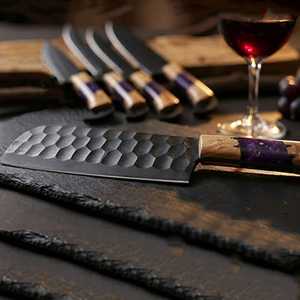 Handmade Premium Stainless Steel Chef <b>Knife</b> Set with wood Handle Design for Home <b>Kitchen</b> Cooking Food Preparation Chef <b>Knife</b> Set - Product Image 4