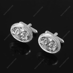 Ensemble de boutons de manchette en laiton, couleur or, poli, luxe, cadeau de mariage pour homme, bijoux formels - Product Image 3