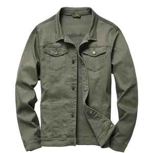 High Quality <b>Lightweight</b> Men's <b>Denim</b> <b>Jacket</b> Plain Dyed Breathable Waterproof Winter Casual Wear <b>Denim</b> Men's <b>Jackets</b> - Product Image 1