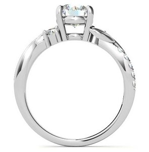 Anillo Solitario de Moissanita con Corte Redondo, Plata de Ley 925, Chapado en Oro Blanco, Elegante Joyería para Novia, Compromiso, Boda, Aniversario - Product Image 2