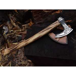 High Quality Axe Forged Steel Head Wood Handle <b>Engraved</b> Design Survival <b>Tool</b> - Product Image 6