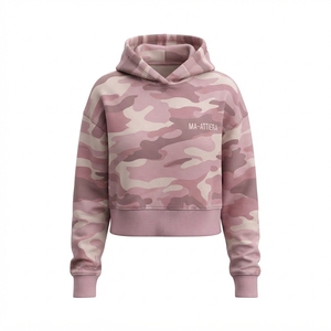 Womens Pink Camo <b>Crop</b> Hoodie Winter Clothes For Women Custom Hoodies <b>Zip</b> <b>Up</b> Hoodie Womens Hoodie Hoodies Women - Product Image 3
