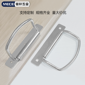 Poignée robuste en fer pour boîte industrielle, design pliable épaissi, revêtement en zinc bleu, accessoires de quincaillerie mobiles pour châssis et caisses - Product Image 3