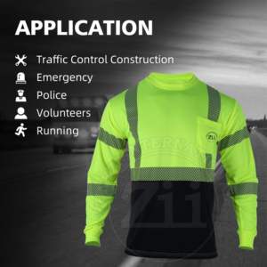 Camisa Reflectante de Alta Visibilidad Naranja FR para Hombre, Ropa de Trabajo, ANSI/EN ISO Clase 1, con Luz LED, Impermeable, Logotipo Personalizado, Transpirable, Venta al Por Mayor - Product Image 3