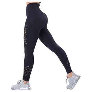 Pantalones Deportivos Elásticos en Cuatro Direcciones con Logotipo Personalizado, Leggings de Yoga con Cintura en V para Mujer, para Gimnasio y Entrenamiento - Product Image 3