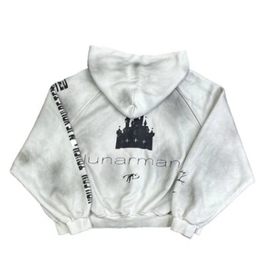 เสื้อฮู้ดดี้วินเทอร์แบบทำสีซีดพิเศษ 420 กรัม ผ้าฝ้ายเทอร์รี่ 100% กางเกงวอร์มซิปแบบยูนิเซ็กซ์ ปักลาย ขายส่ง - Product Image 5