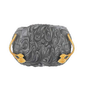 Plateau en résine plaqué artisanal plateau de service ensemble de sous-verres en bois de haute qualité personnalisé maison Restaurant occasions de nourriture indienne - Product Image 1