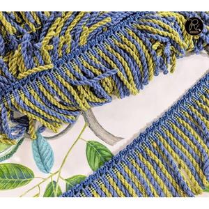 Elegante Encaje con Borde de Flecos Azul Verde para Accesorios de Moda, Decoración del Hogar, Bordes de Cortinas y Proyectos de Costura - Product Image 1