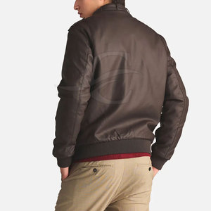 Nouvelle conception de veste en cuir pour homme, couleur personnalisée, logo sur le devant, service OEM, streetwear respirant pour l'hiver - Product Image 5