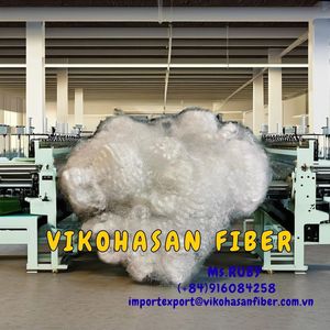 Copos de PET reciclado 4D HD Blanco Hueco Seco Vikohasan, Material de Relleno de Poliéster Certificado GRS para Juguetes, Anti-Pilling, Retardante de Llama - Product Image 3