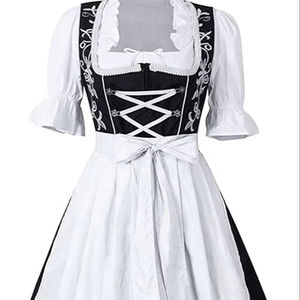 Dirndl de Última Moda, Diseño Personalizado, Dirndl Bávaro Tradicional para Mujer, Patrón Sólido, Prendas para Oktoberfest, Ropa Ligera de Calle - Product Image 1
