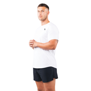 Chemise à manches courtes blanche pour homme, coton premium confortable, vêtements décontractés, chemise de sport élégante, vente en gros, vêtements de sport, fitness - Product Image 3