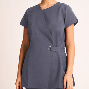 Tunique de beauté personnalisée pour femmes, style WRAP, pour salon de manucure, blouse de travail pour hôpital, hauts et bas de tunique de beauté - Product Image 2