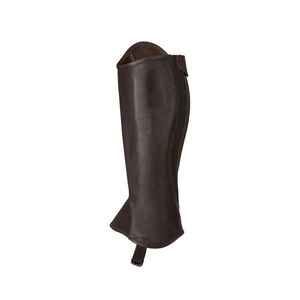 Custom Premium Genuine Leather Equestrian Horse Riding <b>Half</b> <b>Chaps</b> QASWA SPORTS Zipper Closure Custom Logo Unisex Men Women - Product Image 2