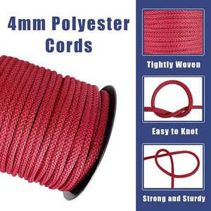 High Quality 4mm Cotton Rope Twisted Braided Rope <b>Small</b> Diameter Utility Rope Soft Flexible Strong Durable Natural Fiber Rope - Product Image 6