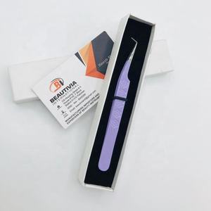 แหนบต่อขนตาทำจากสเตนเลสอย่างยั่งยืนด้ามจับพิมพ์ลายดอกไม้ปลายแหลมงานตามสั่งแบบมืออาชีพ - Product Image 6