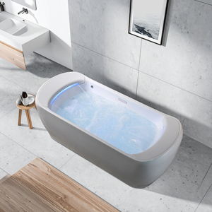 Baignoire autoportante moderne de luxe en acrylique écologique pour hôtel, baignoire d'angle pour salle de bain intérieure - Product Image 1