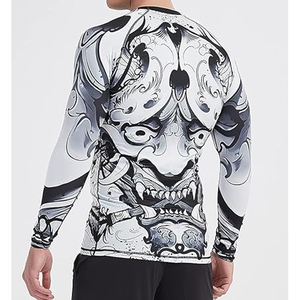 เสื้อรัดรูปแขนยาวสำหรับผู้ชาย ขายส่ง ลายกราฟิก ป้องกันรังสียูวี รับผลิตโลโก้ตามสั่ง - Product Image 3