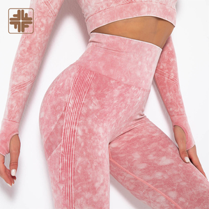 Pantalones de Yoga Transpirables y Sin Costuras, Conjuntos Deportivos con Bolsillos, Ecológicos, Elásticos en Cuatro Direcciones, de Secado Rápido para Mujer - Product Image 1