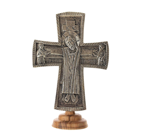 Statue de croix crucifix en bois avec Jésus-Christ, croix chrétienne décorative avec support pour église, maison, salle de prière, décoration religieuse - Product Image 3