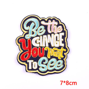 Patchs brodés personnalisés avec lettres et slogans à thermocoller pour chapeaux, sacs à dos et vêtements - Product Image 2