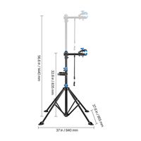 Support de réparation de vélo robuste de 66 lb, hauteur réglable de 32,8 à 56,6 cm avec plateau à outils magnétique, support de travail pliable pour vélo