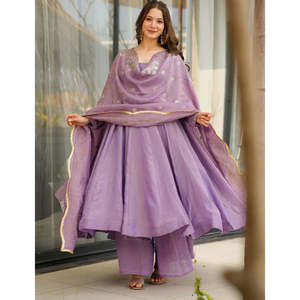 Robe de soirée de travail à broderie lourde Robe de soirée avec Dupatta - Product Image 4