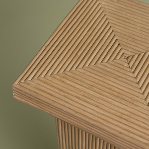 Support carré en rotin artisanal, colonne de présentation en osier, support de plante décoratif, socle pour la décoration de la maison, du salon ou de l'hôtel - Product Image 5