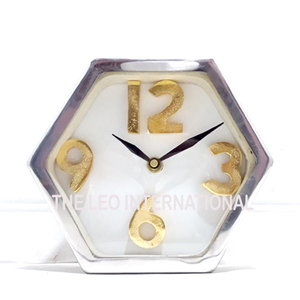 Stainless Steel Fancy Latest Glossy Color Table Decoration Serving for Study Room Designing <b>Clock</b> Fancy Metal Table <b>Clock</b> - Product Image 6