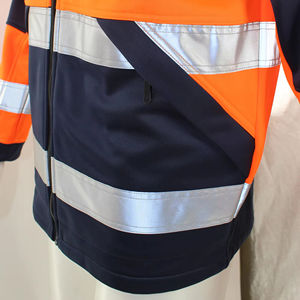 Veste à capuche de sécurité industrielle réfléchissante haute visibilité ANSI Classe 3 avec LED clignotantes, imperméable, logo personnalisé, pour le bâtiment - Product Image 6