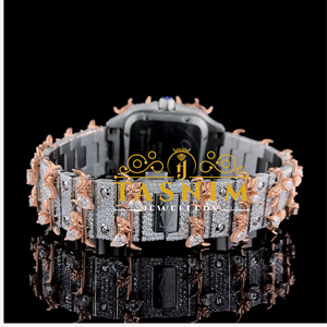 Luxury Quartz Gold-Tone Diamond Business Glass Coin Watch Stainless Steel ETA Movement Auto <b>Date</b> for Formal Events Gifts - Product Image 2