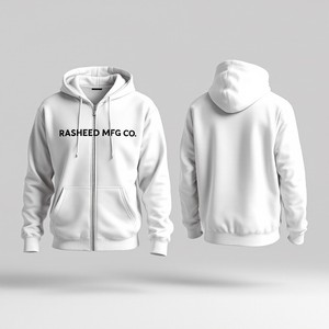 <b>Men's</b> <b>Orange</b> Zip-Up Hoodie Regular Fit Solid Color Front Logo Print Casual Hooded <b>Sweatshirt</b> Fleece Material Zip up Hoodie <b>Men</b> - Product Image 6
