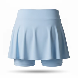 Falda pantalón de pickleball personalizada para mujer, transpirable, de verano, suave, cómoda, elástica, con pantalones cortos incorporados, logotipo frontal, para uso en cancha cubierta, OEM ODM - Product Image 3