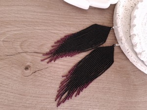 Artisan Made Beaded <b>Earrings</b> Hand Crafted Beaded <b>Earrings</b> High Gloss Finish Beaded <b>Earrings</b> Wholesale Factory Item Beaded - Product Image 3