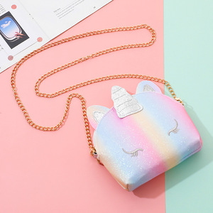 Bolso de Unicornio con Lentejuelas, Nueva Moda Infantil, Bolso de Hombro Casual para Niñas, Monedero de Dibujos Animados para Bebés - Product Image 3